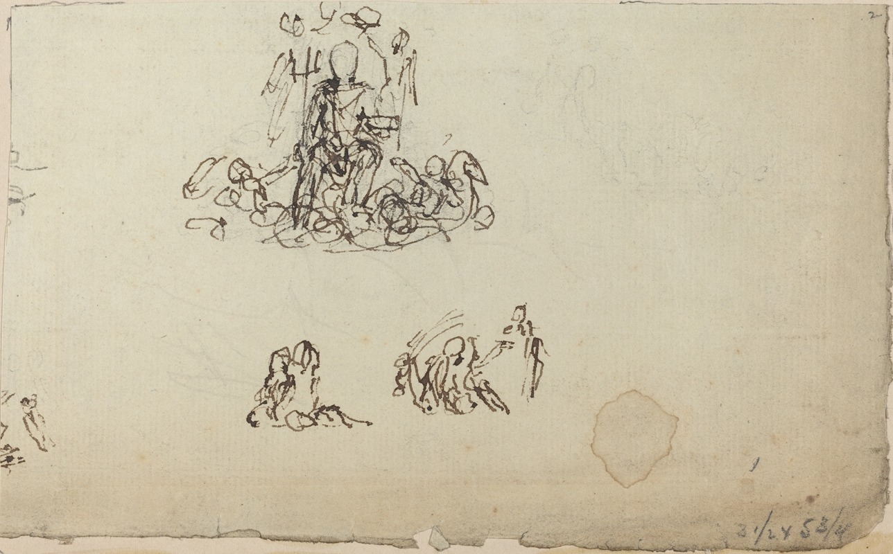 Study of Neptune and Sea Creatures — John Flaxman