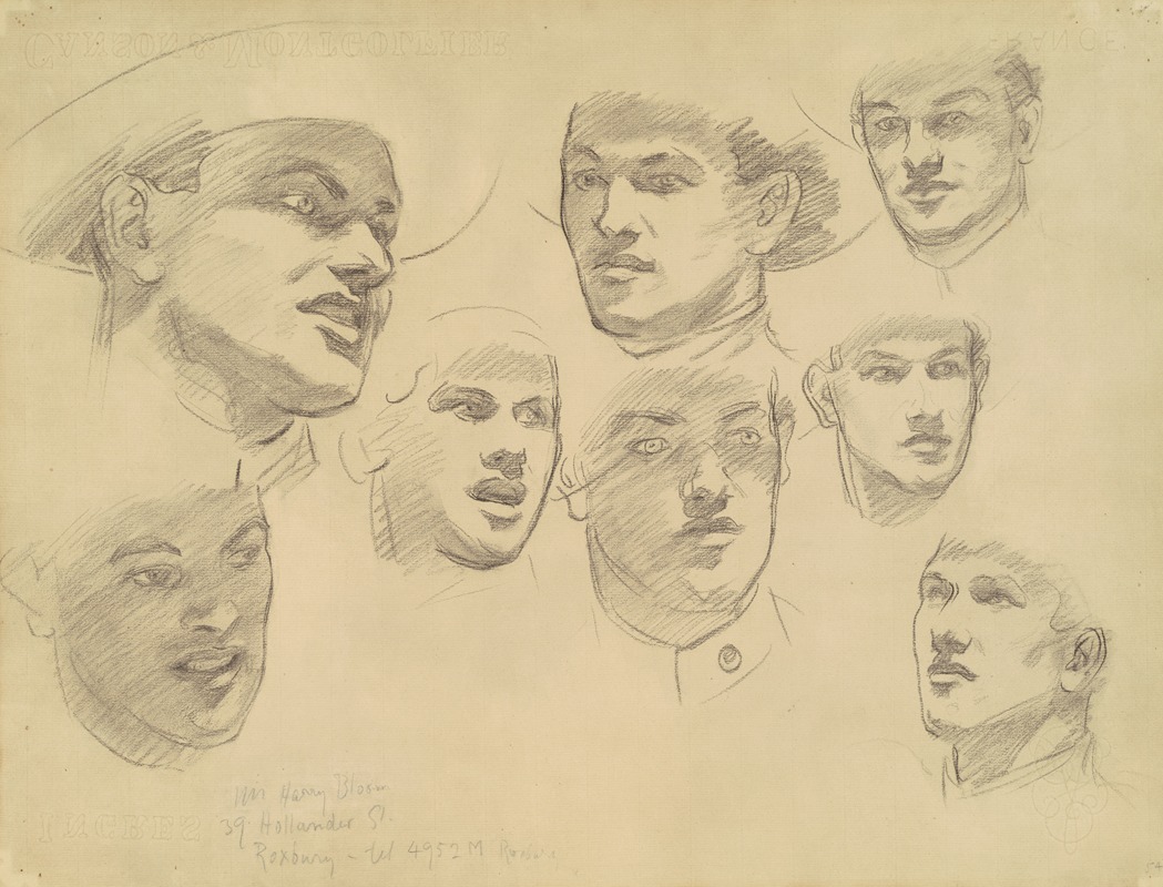 Studies for 'Entering the War' by John Singer Sargent, 1920-1922 — digital art print download