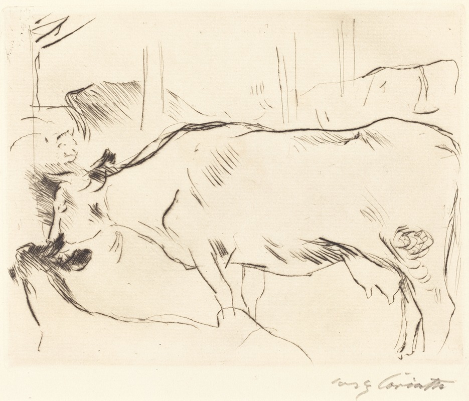 Cow Barn – II (Kuhstall II) by Ловис Коринт, 1914 — digital art print download