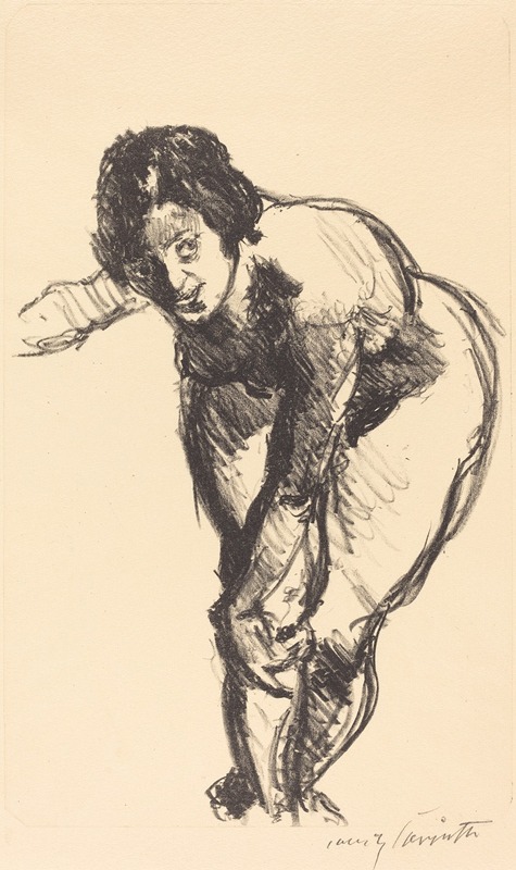 Nude Bending Forward (Gebeugter Akt) by Ловис Коринт, 1916 — digital art print download