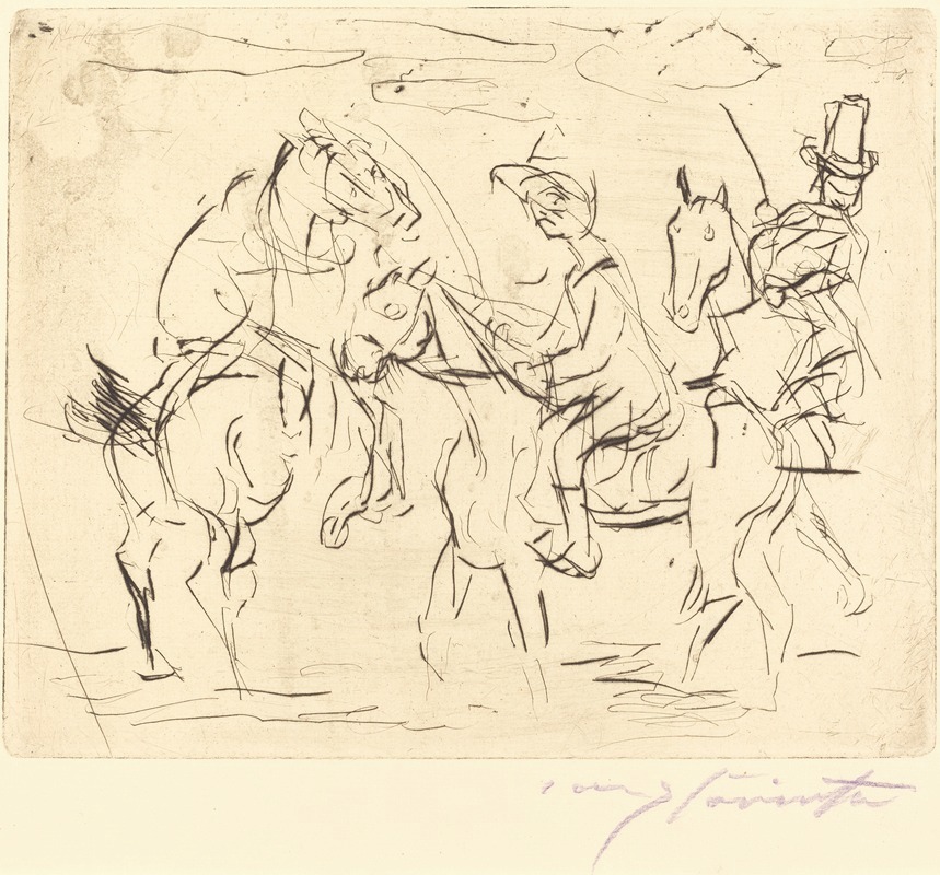 Sunday Riders (Sonntagsreiter) by Ловис Коринт, 1920 — digital art print download