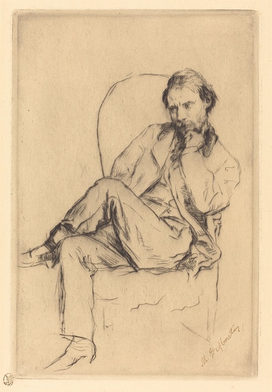 Renoir Seated by Marcellin-Gilbert Desboutin, 1877 — digital art print download