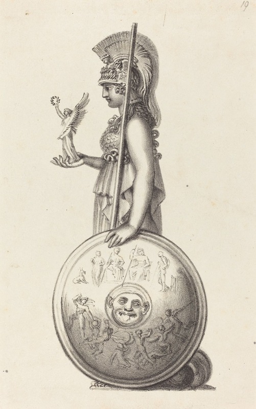 Minerva, by Phidas, published 1829 by Maria Denman — digital art print download