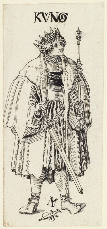 König by Никлаус Мануэль, 1519-1520 — digital art print download