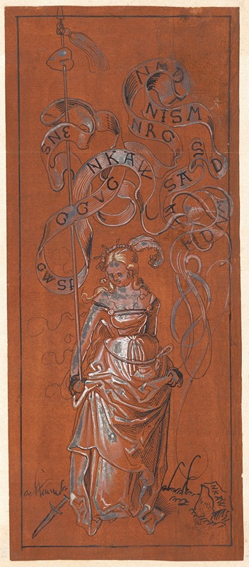 Mädchen mit aufgespiesstem Herzen by Никлаус Мануэль — digital art print download