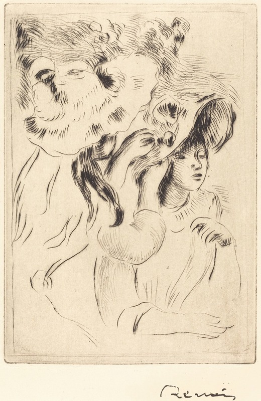 The Hat Pin (Le chapeau epingle) by Пьер-Огюст Ренуар, 1894 — digital art print download