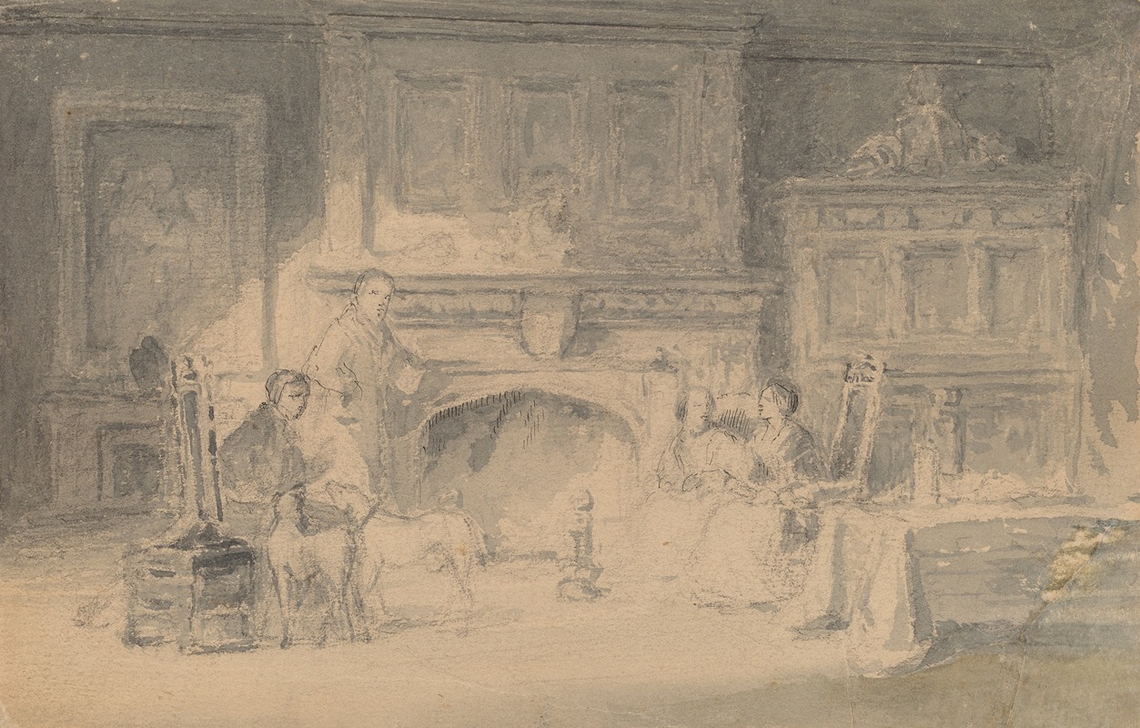 Study for 'The Bailey Family' by Роберт Уолтер Уир — digital art print download