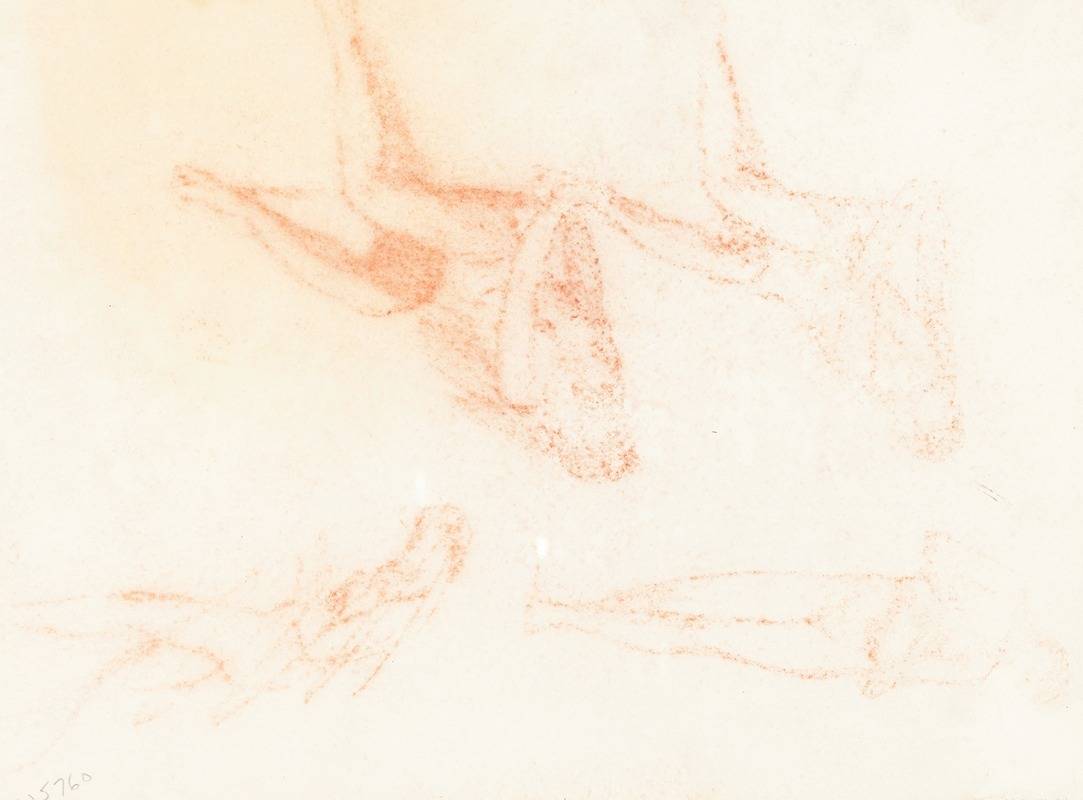 Studies for 'The Wise and Foolish Virgins' (recto) II — William Blake Richmond