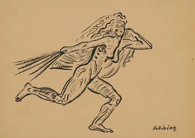 Female figure (Wind) by Арнольд Петер Вайс-Кубинчан, 1915 — digital art print download