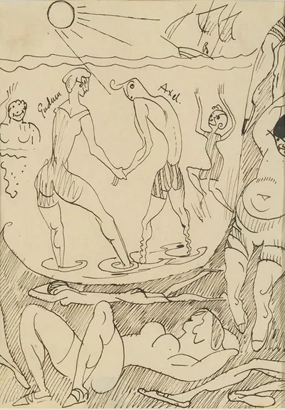 Bath Scene by Аксель Тёрнеман — digital art print download