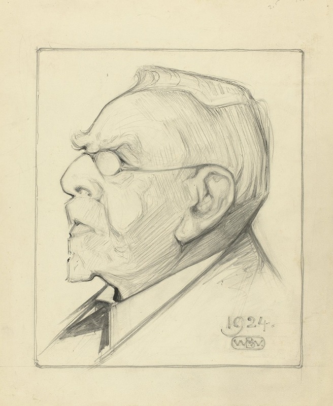 Portret van August Allebé by Бернар Виллем Вейринк, 1992 — digital art print download