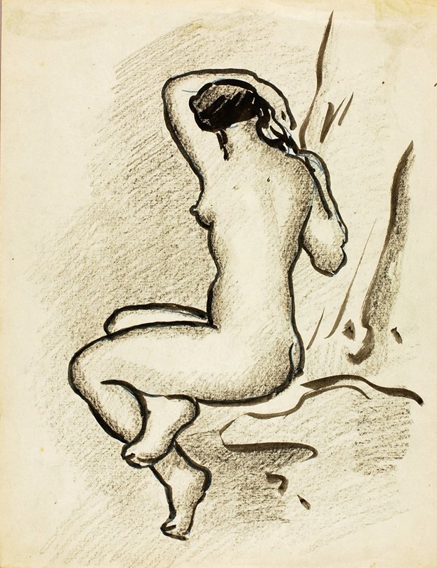 Female Nude by Карл Ньюман, 1981 — digital art print download