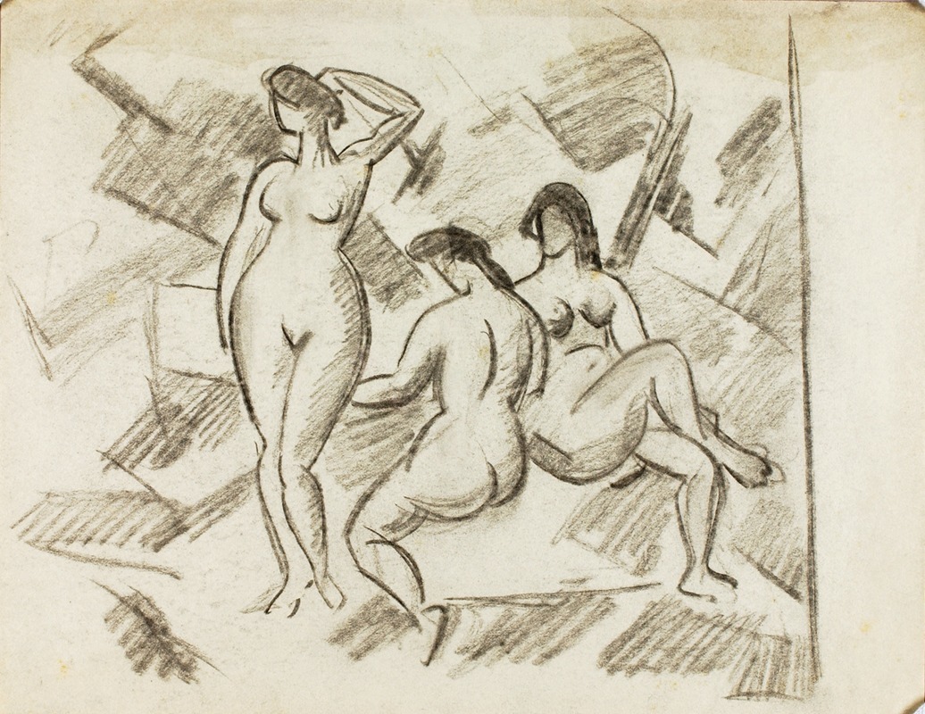 Group of Three Female Nudes 2 — Carl Newman