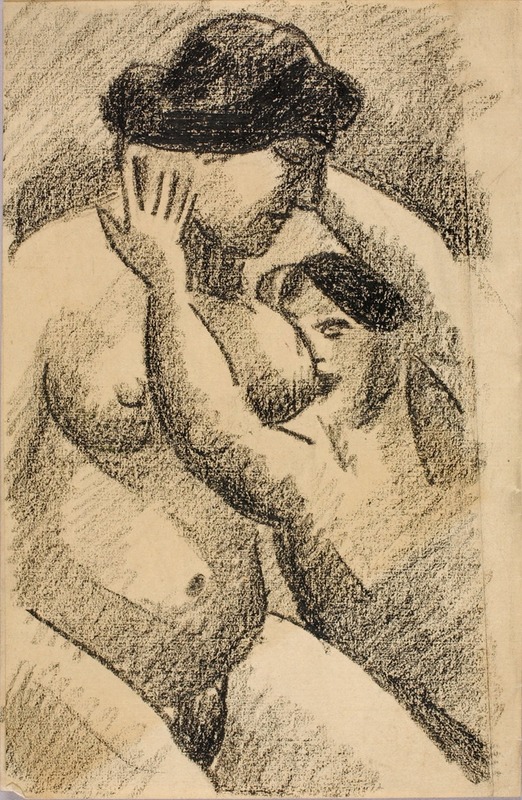 Mother and Child by Карл Ньюман, 1984 — digital art print download