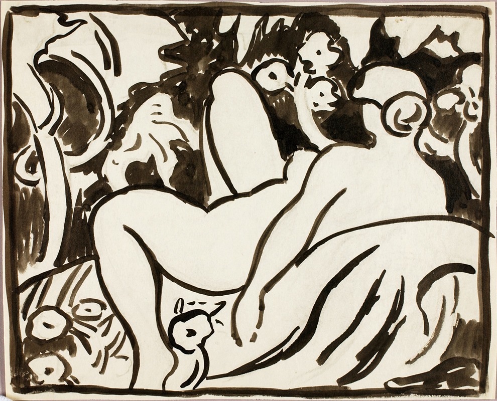 Reclining Female Nude 10 — Карл Ньюман