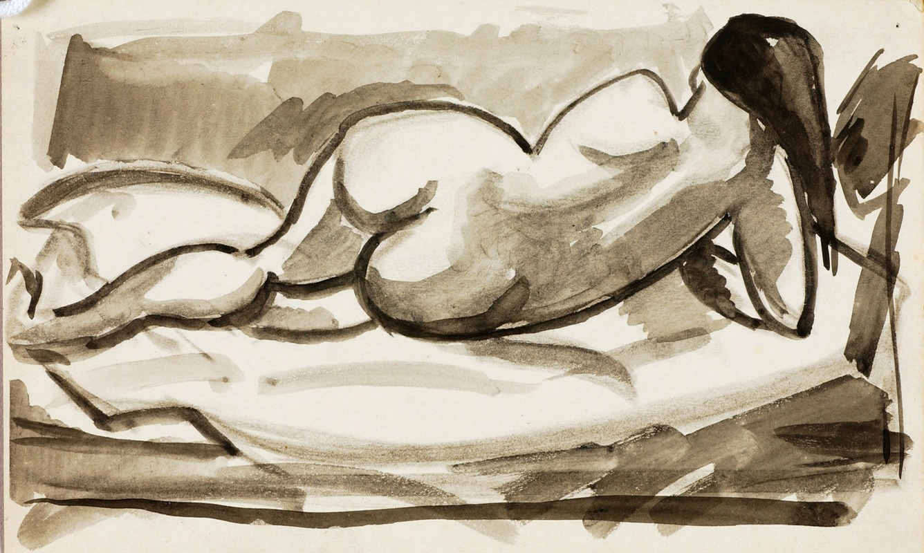 Reclining Female Nude 12 — Карл Ньюман