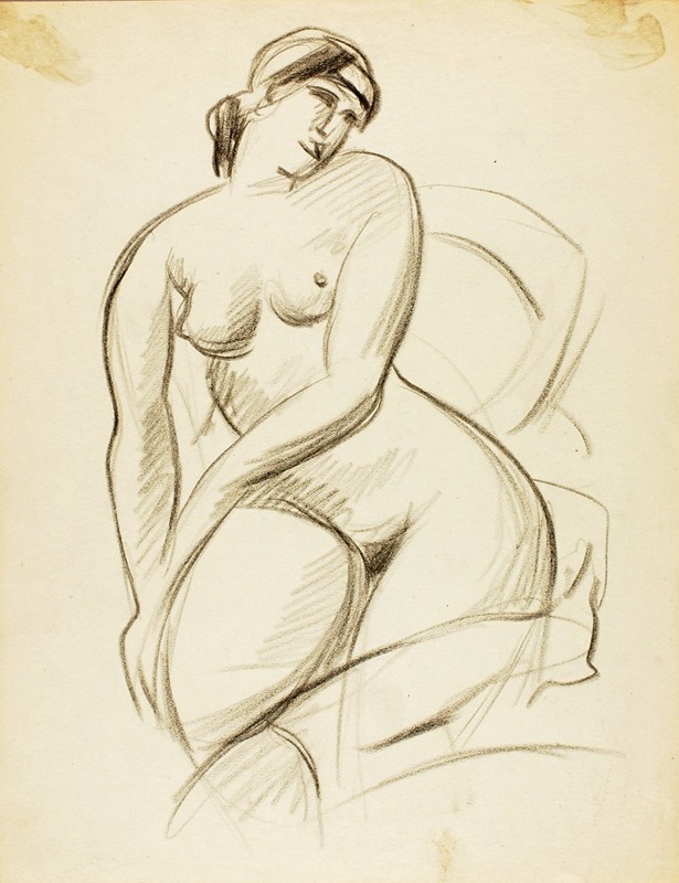Seated Female Nude — Карл Ньюман