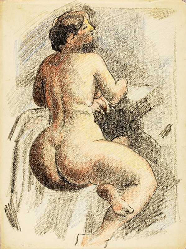 Seated Female Nude — Карл Ньюман