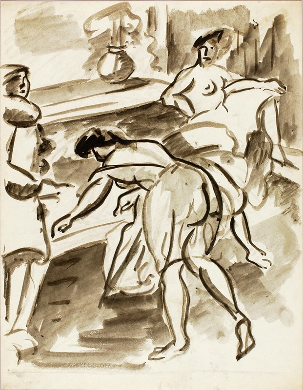 Three Women by Карл Ньюман — digital art print download