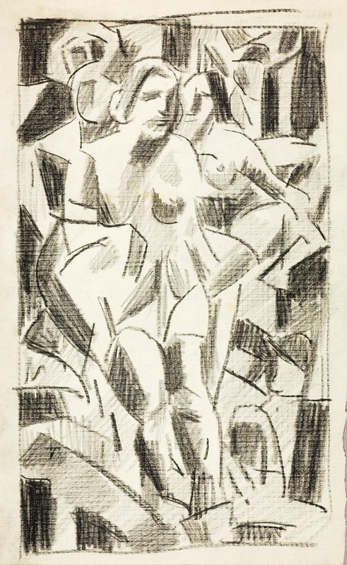 Two Figures by Карл Ньюман, 1991 — digital art print download