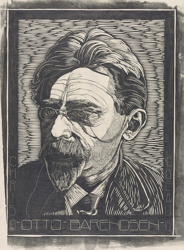 Portret van Otto Barendsen by Крис Лебо, 1980 — digital art print download