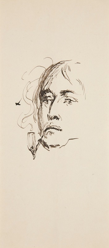 Head of a Man Smoking a Pipe — Jean-Baptiste Édouard Detaille