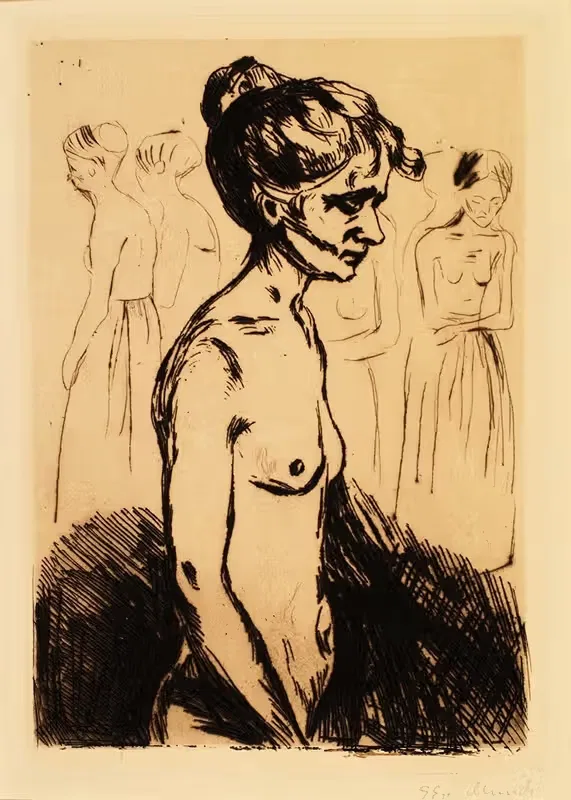 Elderly Woman in Hospital — Edvard Munch