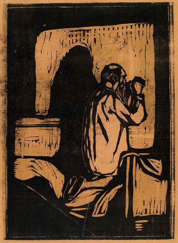 Старик, молящийся by Эдвард Мунк — digital art print download