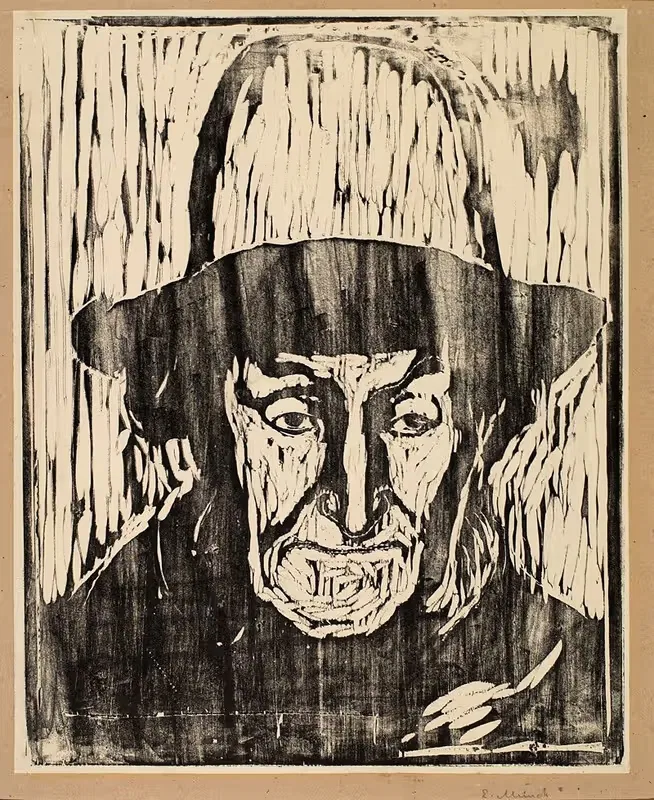 Старый рыбак by Эдвард Мунк, 1984 — digital art print download