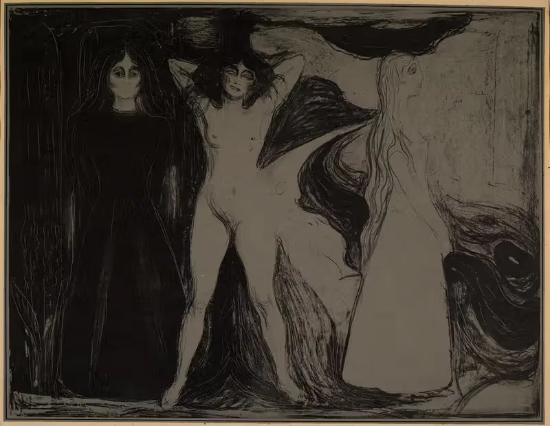 The Sphynx Woman in Three Stages — Edvard Munch