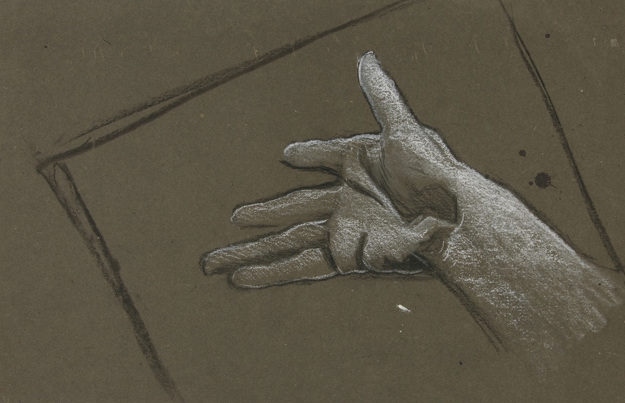 Sketch of a hand by Эдвин Остин Эбби, 1992 — digital art print download