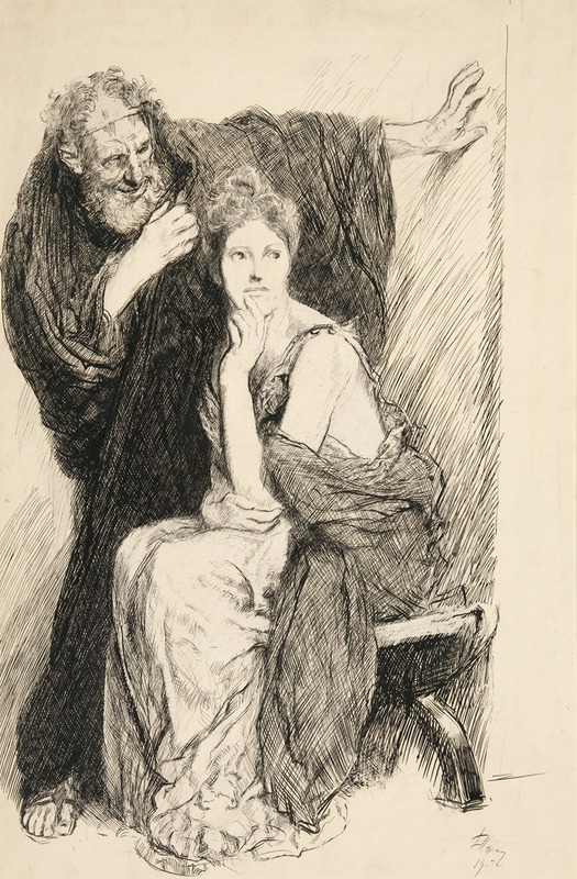 Cressida and her uncle, from Troilus and Cressida — Edwin Austin Abbey