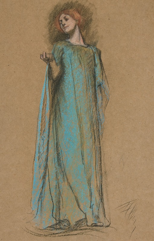 Figure study for 'Measure for Measure' by Эдвин Остин Эбби, 1984 — digital art print download