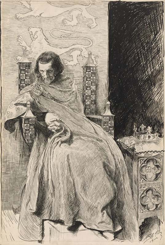 Sketch for King John, from King John by Эдвин Остин Эбби — digital art print download