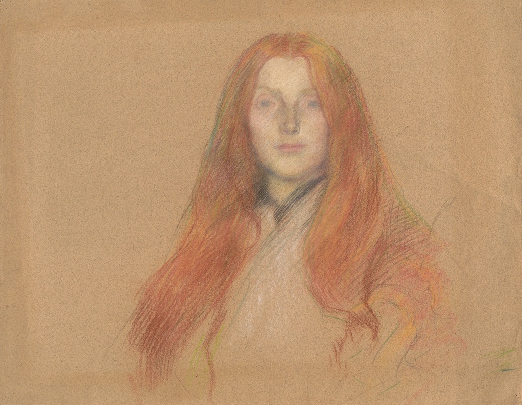 Study for head of Ophelia by Эдвин Остин Эбби, 1991 — digital art print download