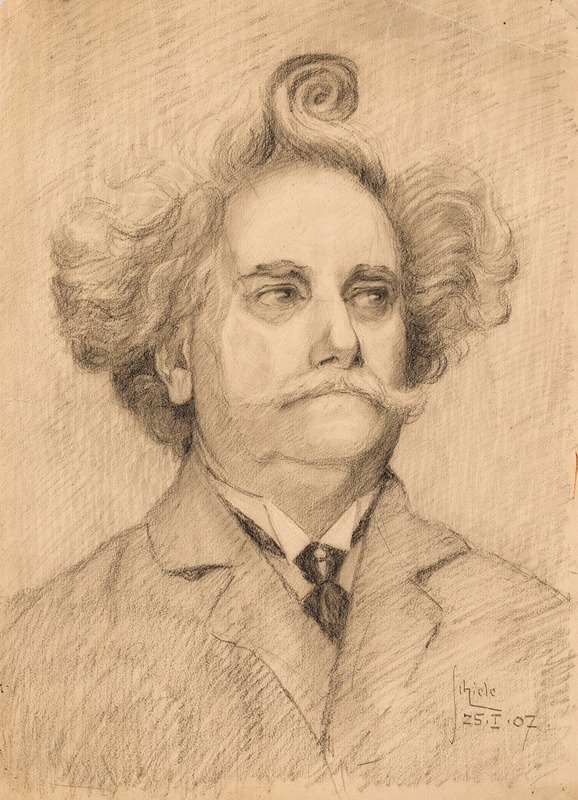 Herrenporträt mit Haartolle — Egon Schiele