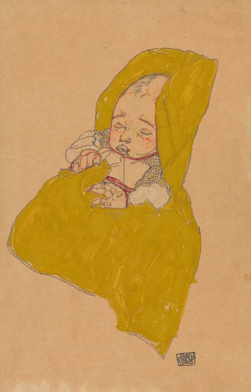 Säugling im Wickelpolster by Эгон Шиле, 1984 — digital art print download