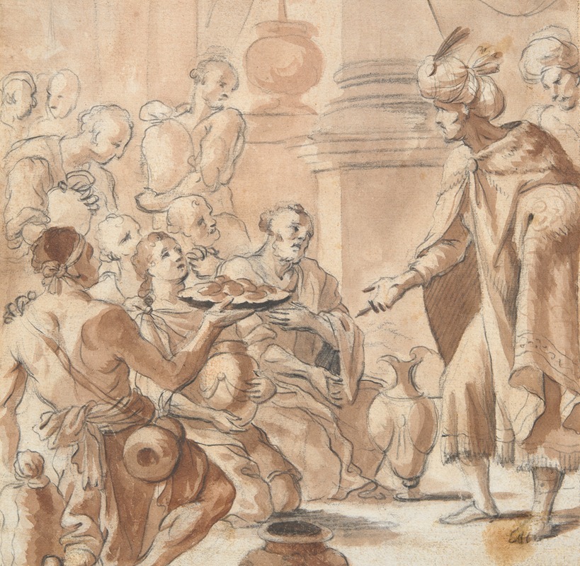 Joseph Distributing Wheat by Гаспар де Крейер — digital art print download