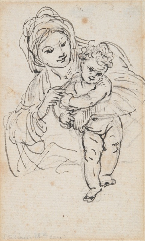 Madonna and Child by Giacinto Calandrucci — digital art print download