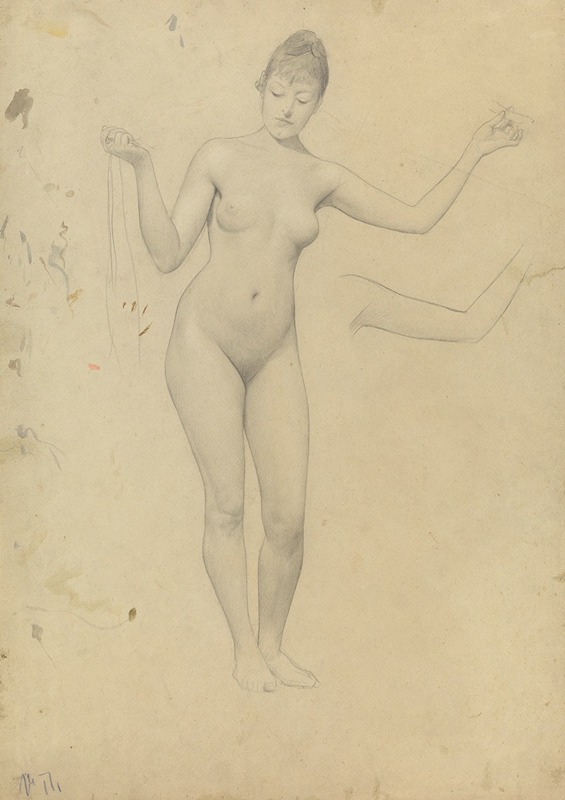 Stehender weiblicher Akt und Armstudie — Gustav Klimt
