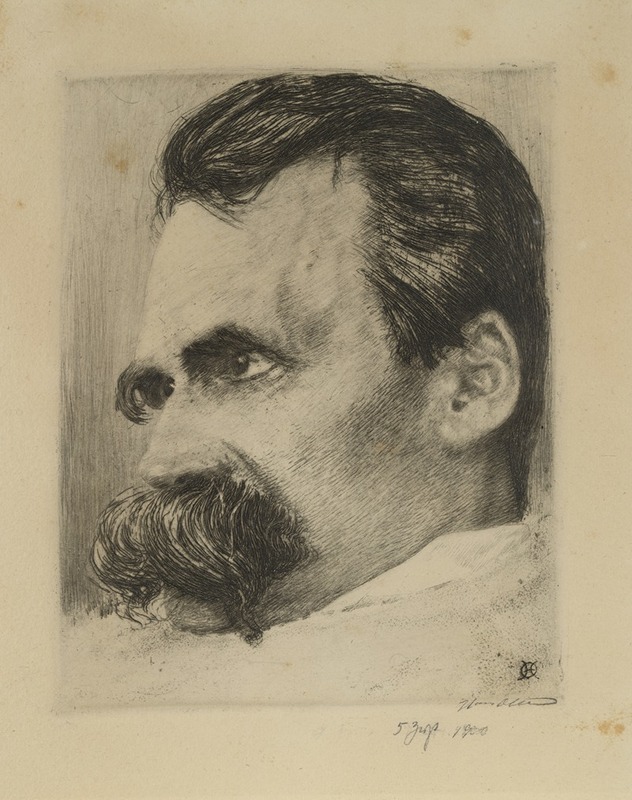 Head Study of Friedrich Nietzsche by Ханс Олде — digital art print download