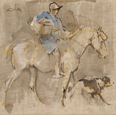 Groom and pony by Иосиф Кроуолл — digital art print download