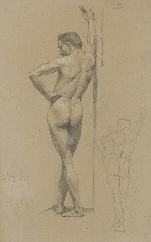 Study of a standing male nude — Jozef Hanula