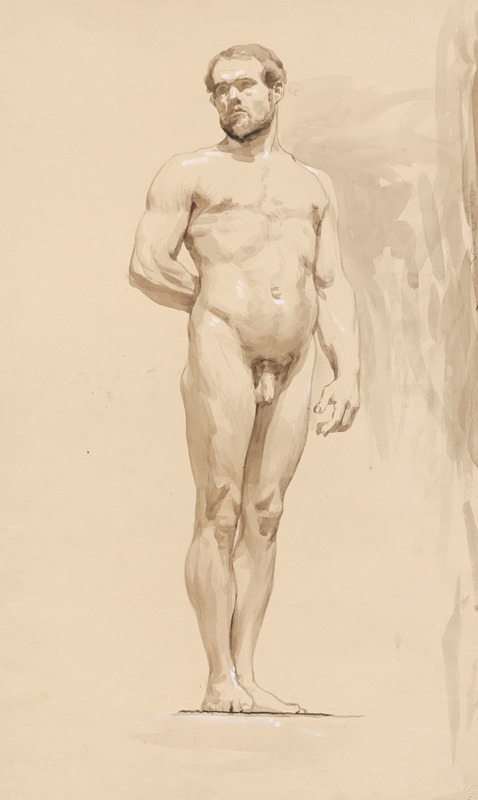 Study of a standing man by Йозеф Ханула — digital art print download