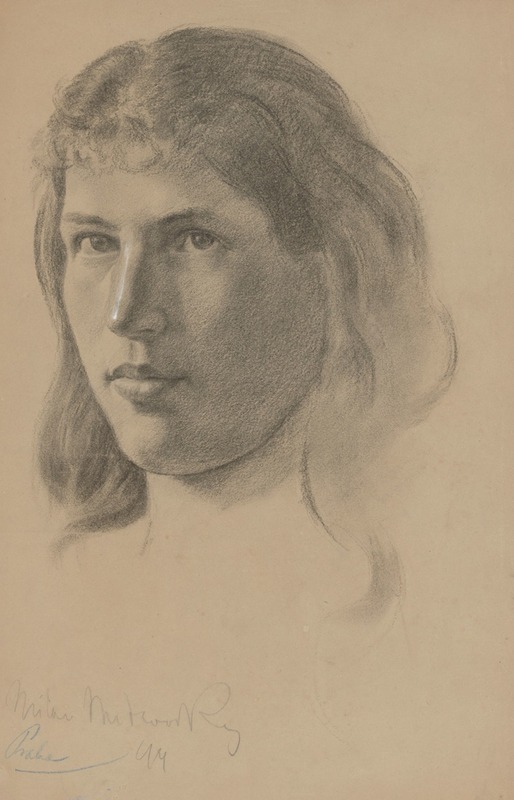 Study of Female Head by Милан Томка Митровский — digital art print download