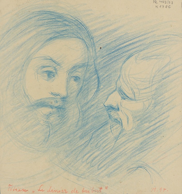 Two studies of Titian's heads — Milan Thomka Mitrovský