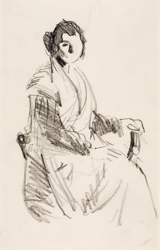 Seated Woman by Роберт Анри — digital art print download
