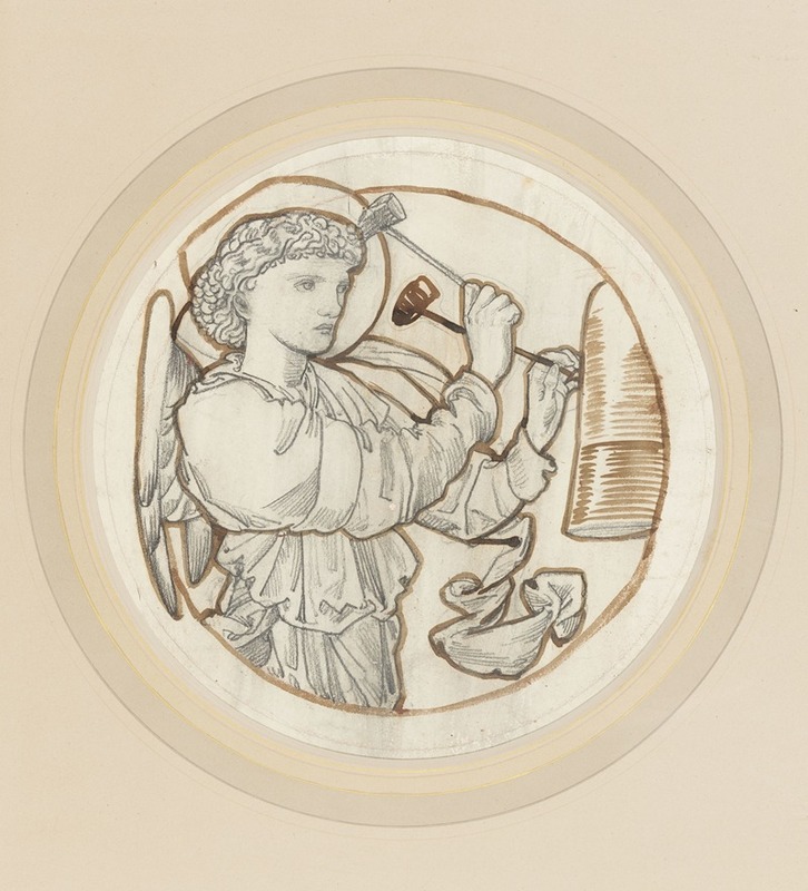 Angel Playing on Bells by Сэр Эдвард Коли Берн-Джонс — digital art print download
