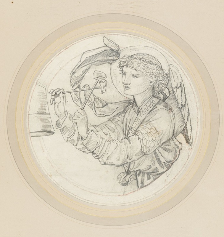 Angel Playing on Bells by Сэр Эдвард Коли Берн-Джонс — digital art print download