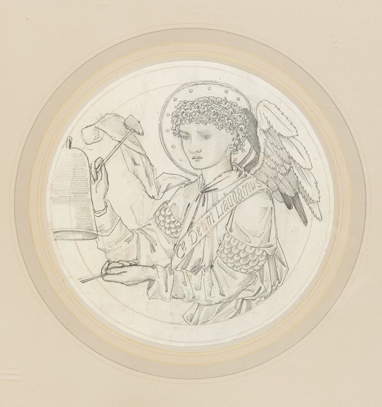 Angel Playing on Bells by Сэр Эдвард Коли Берн-Джонс — digital art print download